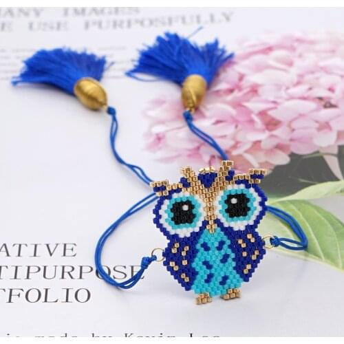 Go2boho Owl Bracelet Miyuki Animal Jewelry For Child Gift Pulseras Handmade Loom Beads Adjustable Tassel Bracelets For Girl
