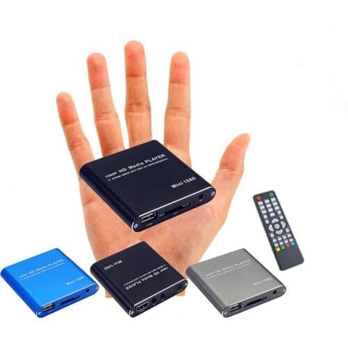 HDD Multimedia Player Full HD 1080P USB External Media Player With SD Media TV Box Support MKV H.264 RMVB WMV HDD Player MINI