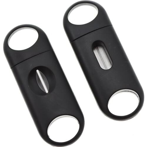 Creative Sharp Cigar Cutter Thickened Portable Stainless Steel Blade V-shaped Plastic Simple Cigar Cutter