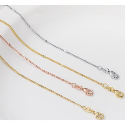 Copper 18K 14K Gold 1 pcs 925 Plated Flowers Cross Chain For Jewelry Making DIY Necklace Earrings Bracelets Chain Spool