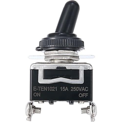 Miniature On Off Small SPST Toggle Switch Heavy Duty with Waterproof Cover 12V 6 A/250 VAC 10 A/125VAC