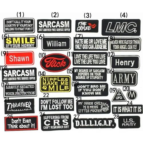 100 pcs Number Square Letters Fabric Patch Embroidery Iron on Patches For Clothing DIY Decoration Clothes Stickers Applique Badg