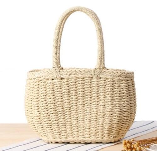 New handmade straw woven ethnic holiday beach weaving handbags retro fashion travel and leisure handbag