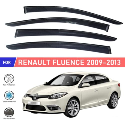 Window deflectors for Renault Fluence 2010- car window deflector wind guard vent sun rain visor cover car styling