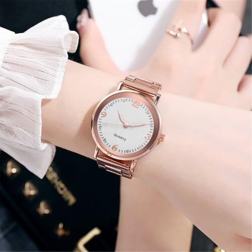 Wholesale Popular Women Casual Net With Stars Decoration Fashion Wild Belt Watch Stainless Steel Strap