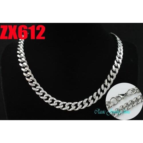 14"-38" length 9.2mm Side chain stainless steel necklace both sides stock removal men jewelry 20pcs ZX612