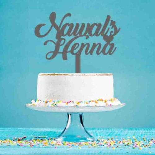 Personalized Bachelor Party Cake Topper Custom Name Nawals Henna Day For Hen Party Cake Decoration Topper