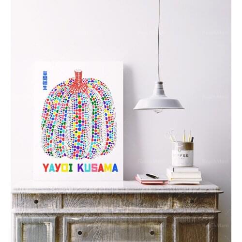 Yayoi Kusama Poster, Japanese Art, Abstract Print, Colourful Decor, Kusama Pumpkin, Yayoi Kusama, Wall Art Gift, High Quality Po