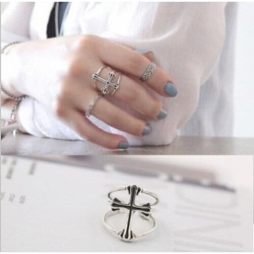 Luxury Brand Cross Rings For Women Wedding Statement Jewelry Valentines Gifts Lover Finger Ring aneis bague femme
