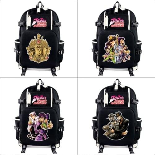 JoJo Bizarre Adventure Kira Yoshikage Cosplay Backpack Teenager School Bags Travel Rucksack Laptop Shoulder Bags