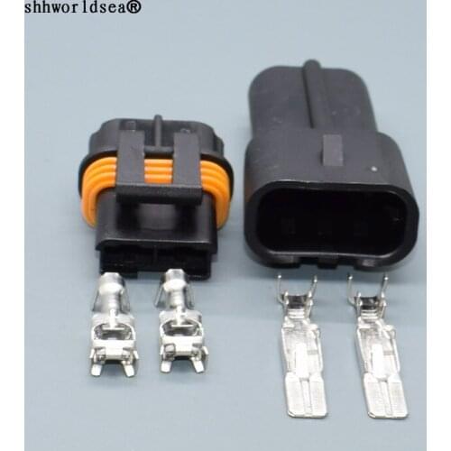 Shhworldsea 2 Pin Female Sealed Connectors For Inline Fuse Wiring Automotive Connector 12033769