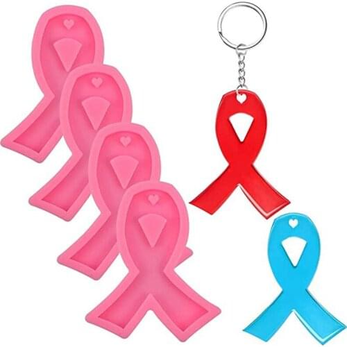 4Pcs Ribbon Silicone Mold, Chocolate Molds Candy Mold Handmade Ice Cream Pudding Desserts Resin Soap Mould DIY Cake Decoration