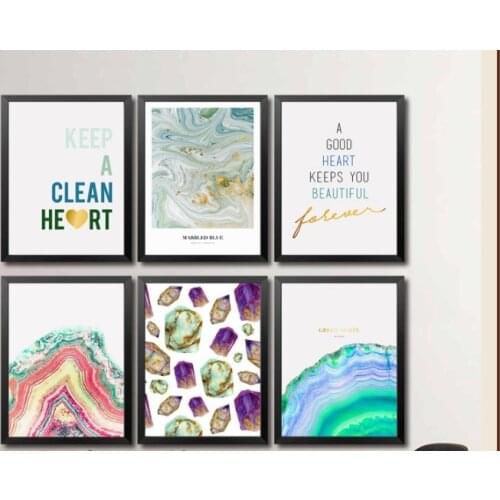 Nordic Modern Geology Gold Diamond Studio Living Room Decorative Painting Bedroom Canvas Painting Picture Poster Abstract Oil