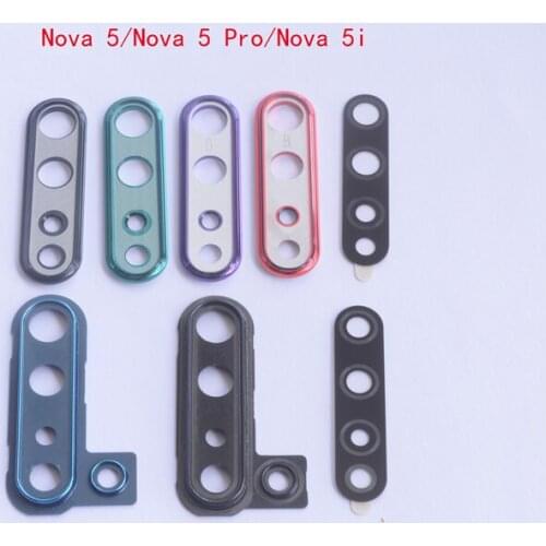 Back Rear Camera Lens Glass Cover Ring with lens for Huawei Nova 5 Nova 5 Pro Nova 5i