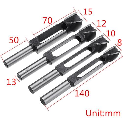 DANIU 8/10/12/15mm Tenon Dowel And Plug Drill 13mm Shank Tenon Maker Tapered Woodworking Cutter New