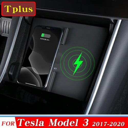 Model3 Car Phone Wireless Fast Charging Charger For Tesla Model 3 Accessories For iPhone 12 11 XS XR X Samsung S20 Huawei Xiaomi