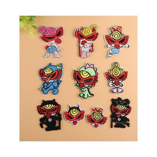 10pcsMagic elf cartoon computer embroidery chapter embroidery cloth stick clothes decoration patch stick embroidery logo decals