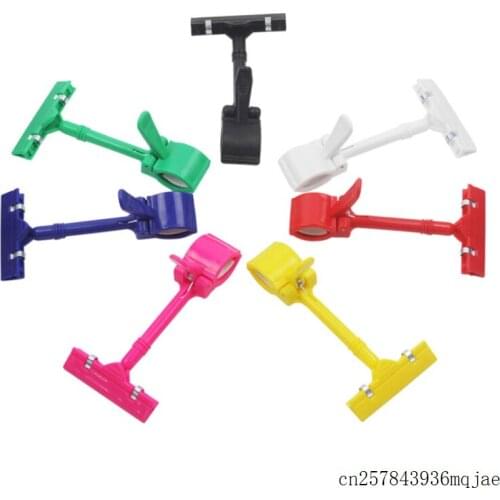 200 Pcs Plastic Sign Clips Rotatable Sign Holder Advertising Display Sign Clips Rotatable Clip Stand Holder Hook