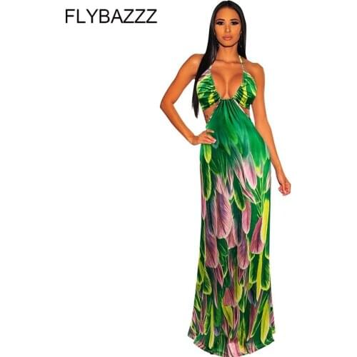 2021 Sexy Backless Tunic Beach Dresses Bikini Maxi Sundress Tie Dye Print Women Cover Up Swimsuit Beachwear Pareo Saida De Praia