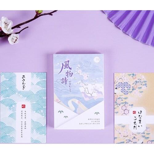 30 Sheets/Set Poetry of the scenery Postcard Greeting Card Birthday Letter Envelope Gift