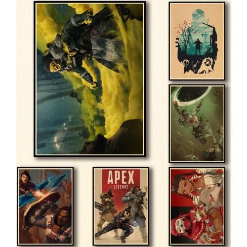 44 Designs Game Apex Kraftpaper Poster Home Decal Art Painting Funny Wall Sticker for Coffee House Bar 1