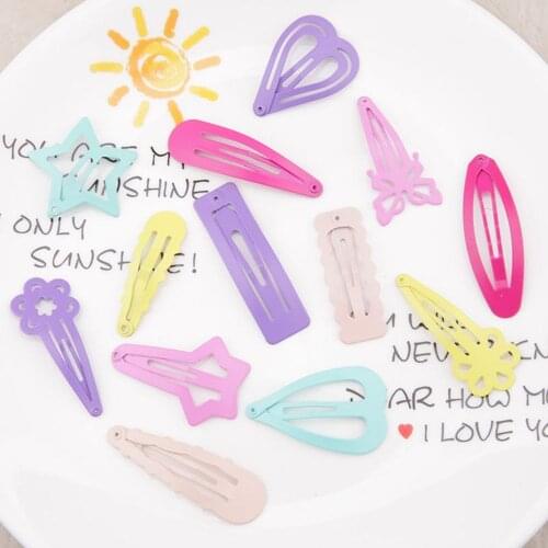 6pcs Cute Candy Color Kid Girl Hairpin BB Snap Hair Clips Hair Accessori Gift