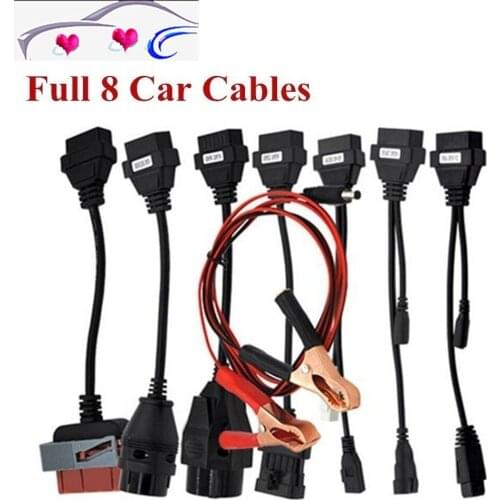 Adapter Cables For TCS cdp OBD2 OBDII Cars Diagnostic Interface Tool Full Set 8 Car Cables For TCS CDP Pro Cable