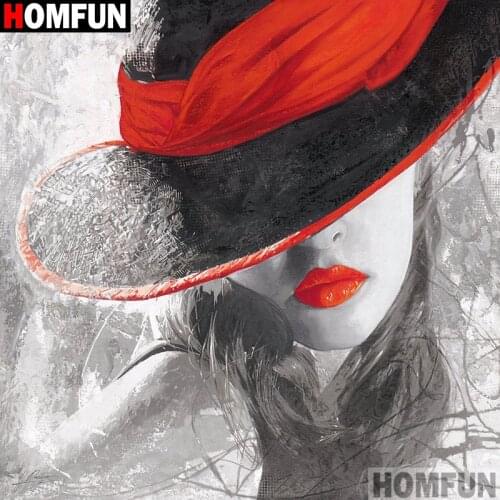 HOMFUN Full Square/Round Drill 5D DIY Diamond Painting "beauty" Embroidery Cross Stitch 5D Home Decor A07937