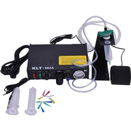 Automated Glue Dispenser Solder Paste Liquid Semi Automatic Dispensing Machine Controller Dropper KLT-982A 110v220V