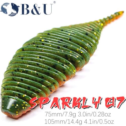 B&U BELLOWS GILL Worm Soft Lure Fishing Bass Lure Silicone Baits Soft Rubber For Fishing Swimbait Artificial leurre souple