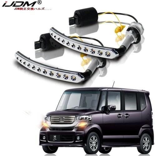 IJDM White/Amber 7440 T20 LED bulb Sequential flashing flowing blinker For Honda N-box JF 1 / 2 custom Turn Signal Lights/DRL