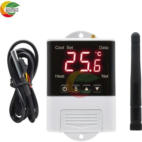 Ziqqucu DTC2201 Wireless WiFi Temperature Controller Thermostat DS18B20 Sensor Digital Display APP Control for Smart Home