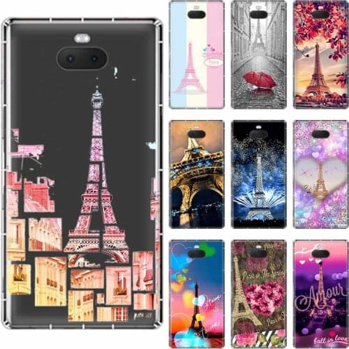 Eiffel Tower paris love pink soft TPU Case For Sony Xperia X XA XA1 XA2 XA3 XZ XZ1 XZ2 XZ3 XZ4 L1 L2 L3 Plus Compeact