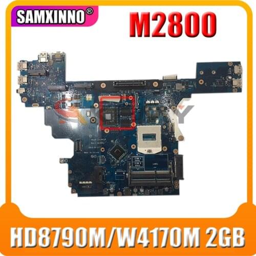 For DELL M2800 Laptop Motherboard HD8790M / W4170M 2GB CN-0725W3 0725W3 725W3 VALA0 LA-9411P DDR3L 100% working