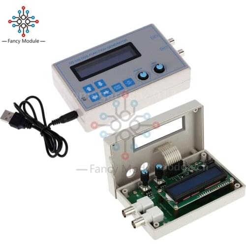 DC 9V Function Signal Generator DDS Frequency 1HZ-65534HZ 1602 LCD Display Signal Generator Sine/Triangle/Square Wave+USB Cable