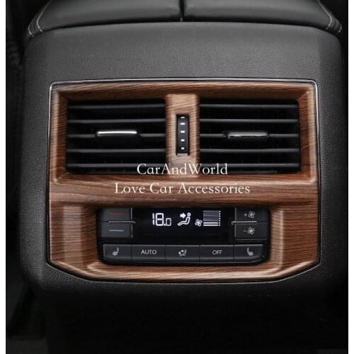 For VW Volkswagen Teramont Atlas 2017-2019 Rear Row Air Condition Outlet Vent Cover Molding Frame Trims Interior Car Accessories