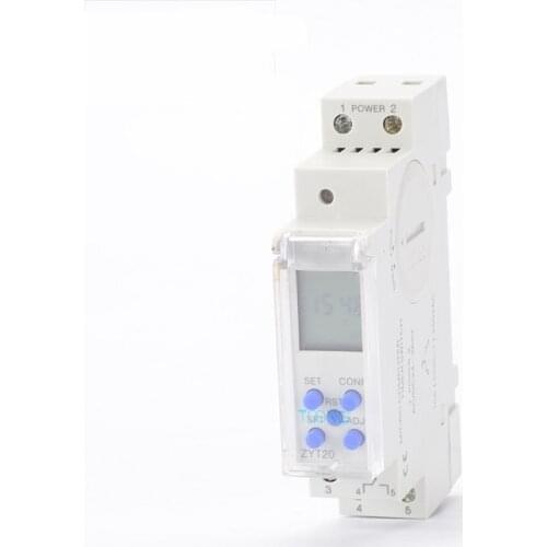 Free Shipping Micro Computer Din Rail Timer Digital Timer switch 24-265VAC/DC 10A Time Switch
