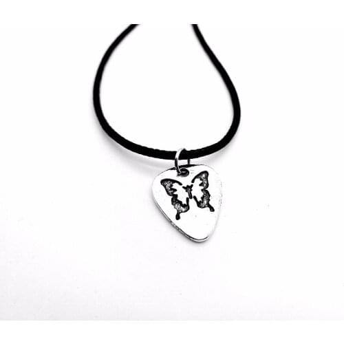 Cute Paved Butterfly Necklace Simple Animal Insect Leather Rope Necklaces for Women Girl Lucky Birthday Gifts