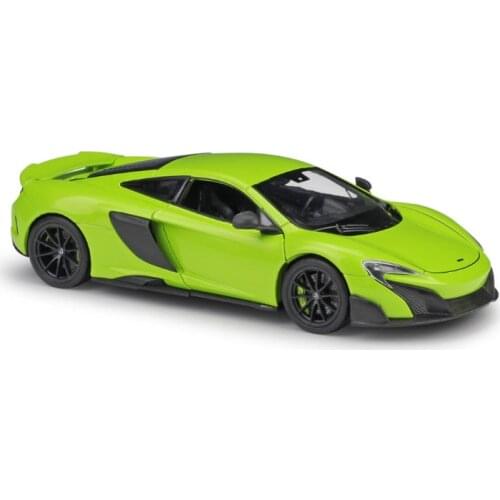 19.5cm DieCast Model 1:24 Scale Classic Sport Car Model Mclaren 675lt With Steering Wheel Control Front Wheel Steering Toys