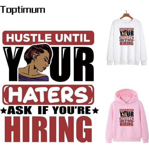 African Lady Iron On Patches For Clothes Women T-shirt Hoodies DIY Washable Heat Transfer Vinly Glitter Sticker Decoration Red