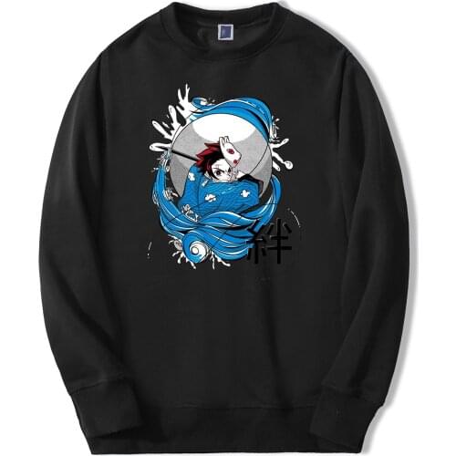 New Arrival Demon Slayer Kimetsu No Yaiba Hoodie Sweatshirt Men Spring Autumn Hoodies Bonds Japan Anime Harajuku Sweatshirts