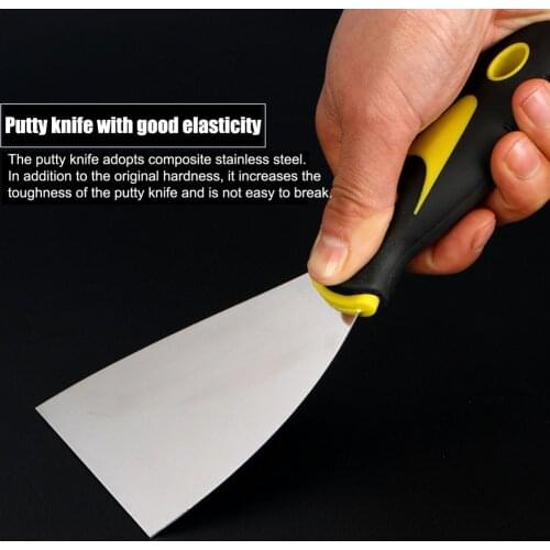 Putty Knife 1pcs Scraper Blade Scraper Shovel Carbon Steel Plastic Handle Wall Plastering Knife Hand Tool 205x75mm