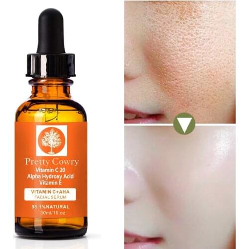 Face Primer Makeup Base Vitamin C Serum Alpha Hydroxy Acid & Vit E -Natural & Organic Anti Wrinkle Reducer Formula Dark Circle