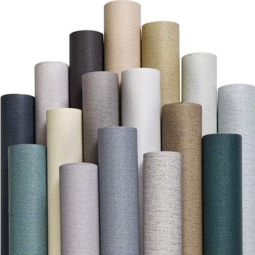 PVC Waterproof Self Adhesive Wallpaper Silk and linen embossing wallpapers,for Living Room Bedroom Home Decor WallPaper