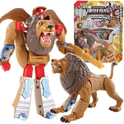 New Education Transformation Robot Action Figure Toys Plastic Model Zoo Tiger Lion Panda Eagle Elephant Kid Adult Collection Toy