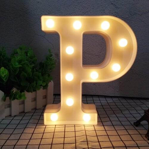 Lovely 26 Letter LED Novelty Litghting Sign Marquee Sign Alphabet DIY Nightlight Wall Lamp For Birthday Wedding Party Decoration