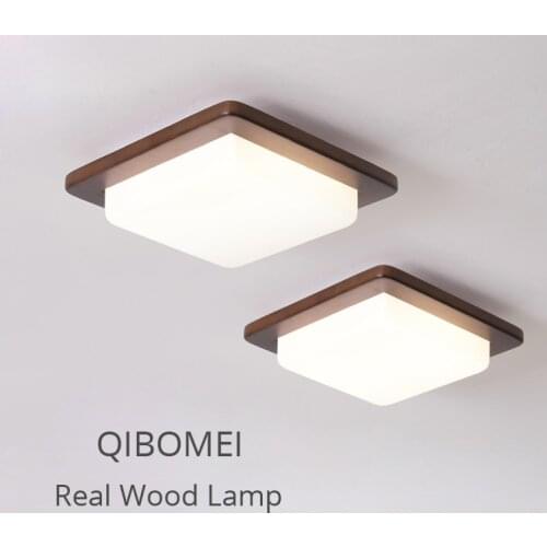 Real Wood Modern LED Chandeliers Indoor Lights For Bedroom Study Living Room HOME Decoration Lamps Fixture Lighting Rubber Light