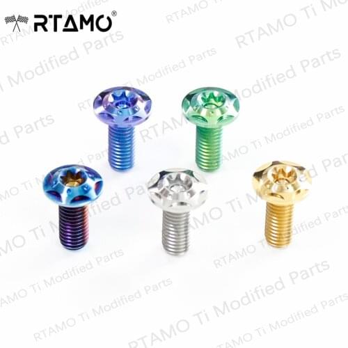 Titanium Screws Disc Brake Rotor M8X20/25mm Ti Bolts for Bike Motorcyle and Car Parts
