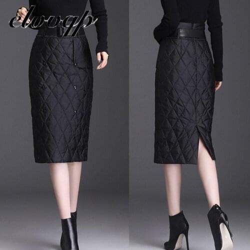 Down Cotton Plus Size Skirt Vintage High Waist Women Clothes Autumn Winter Casual Loose Midi Skirts Womens Skirt Streetwear