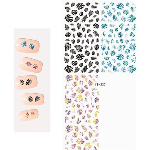 WATER TRANSFER DECAL NAIL ART NAIL STICKER FLOWER VINE GRASS LEAF HAWAII ALPHABET LETTER YE336-341